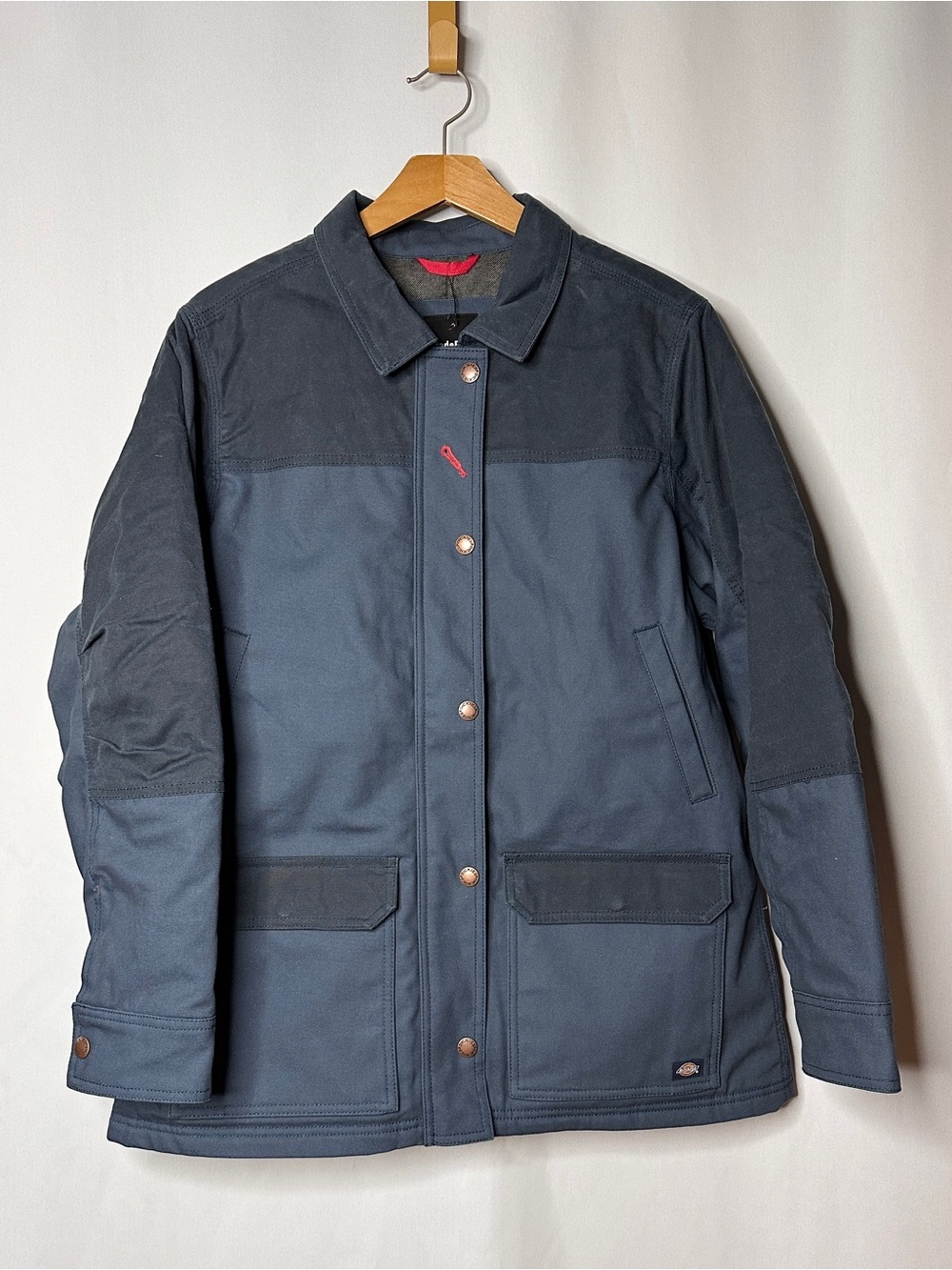 Dickies Workwear Women's Waxed Duck Canvas Chore Coat Airforce Blue Large